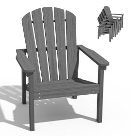 HDPE Stackback Adirondack chair, 1Pack (Color: Gray)