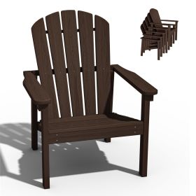HDPE Stackback Adirondack chair, 1Pack (Color: Coffee)