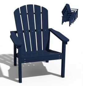 HDPE Stackback Adirondack chair, 1Pack (Color: Navy Blue)