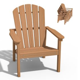 HDPE Stackback Adirondack chair, 1Pack (Color: Teak)